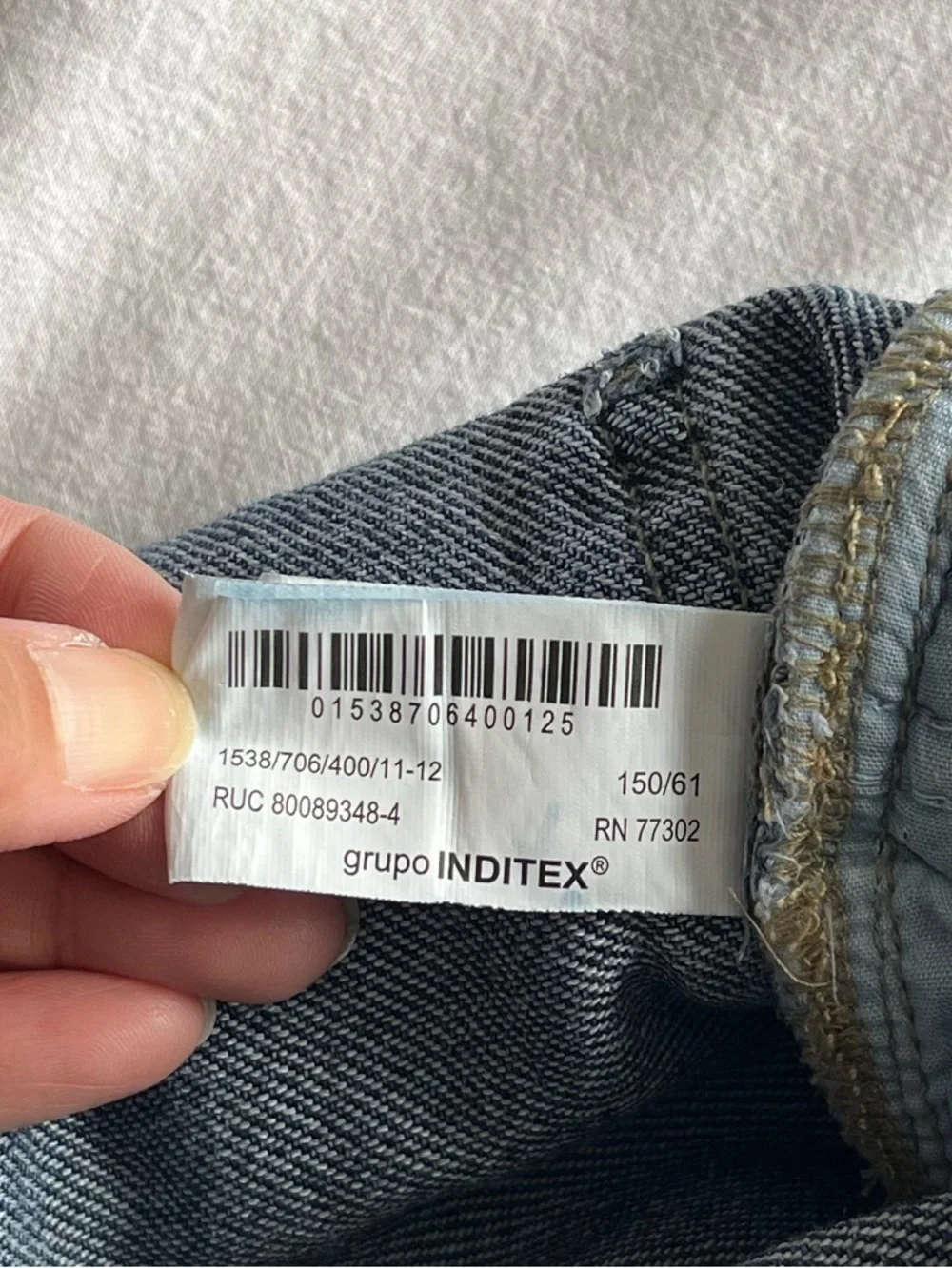 Zara Kids Wide Leg Jeans Blue Denim Baggy High Waist 11-12 Years Gorpcore Retro - Picture 14 of 16